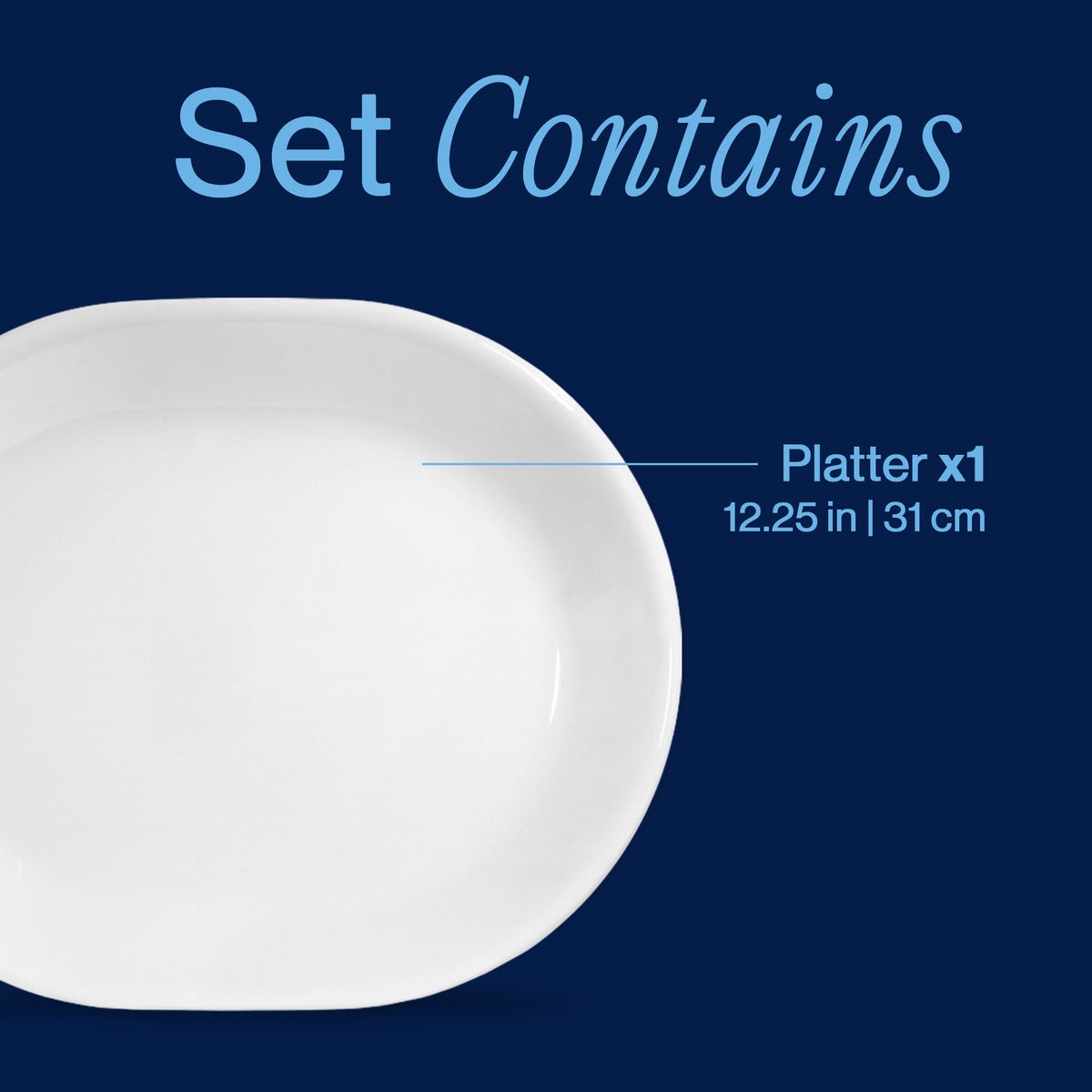 Corelle® Winter Frost White 12.25" Serving Platter - Image 3