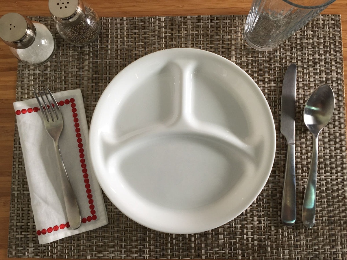 Corelle® Winter Frost White 8.5" Divided Salad Plate - Image 4