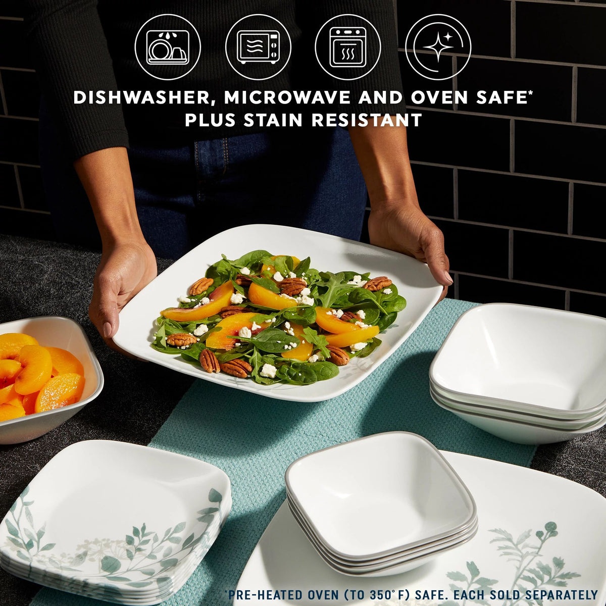 Corelle® Square Amalie 9" Salad Plate - Image 3