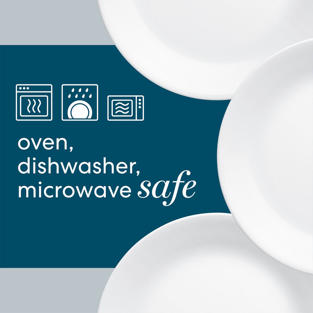 Corelle® Square Splendor 9" Lunch Plate - Image 3