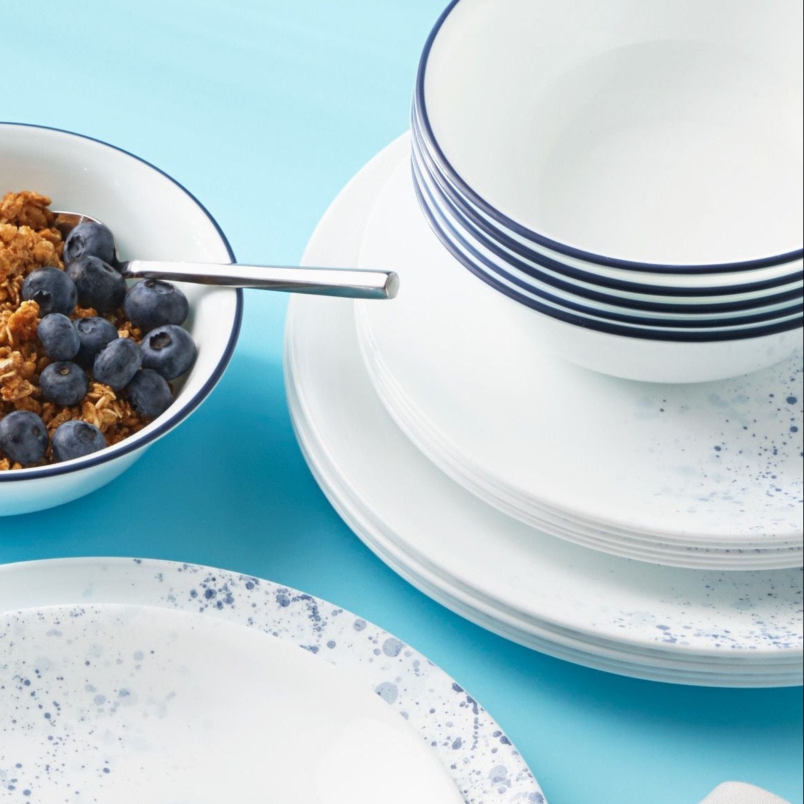 Corelle® Indigo Speckle 18-piece Dinnerware Set, Service for 6 - Image 2