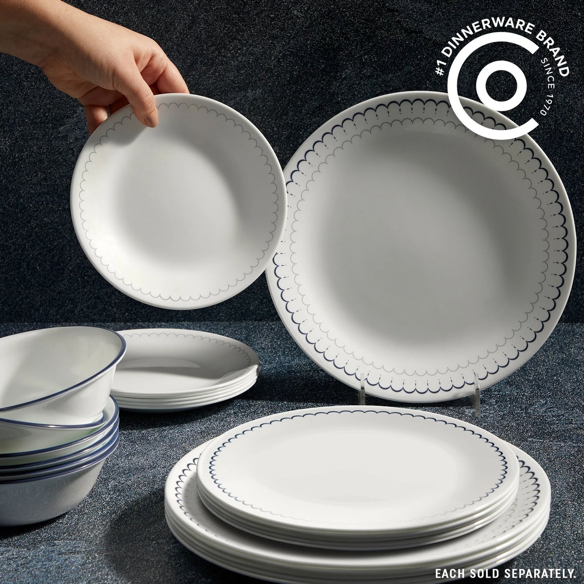 Corelle® Caspian Lace 8.5" Salad Plate - Image 4