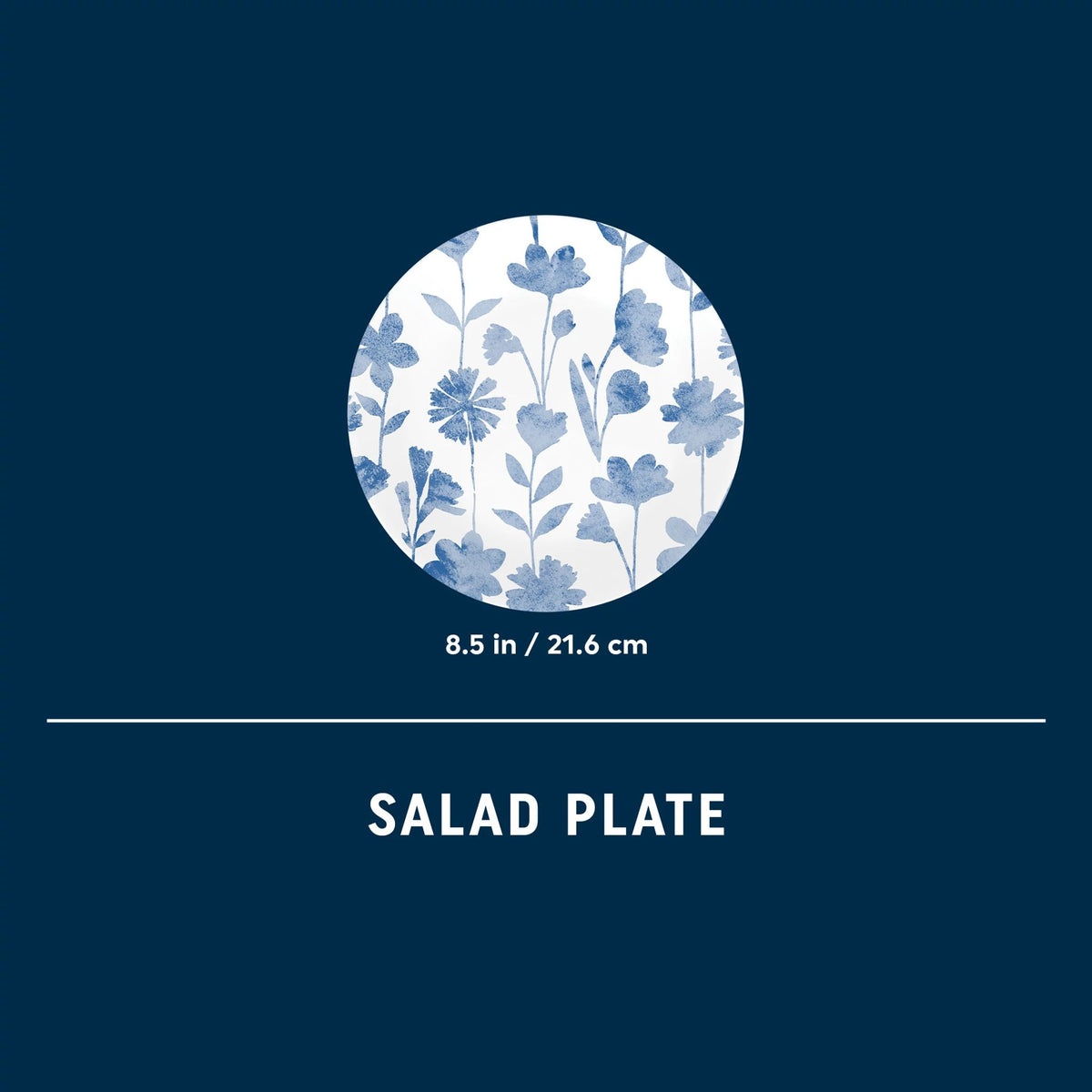 Corelle® Botanical Stripes 8.5" Salad Plate, Floral - Image 3