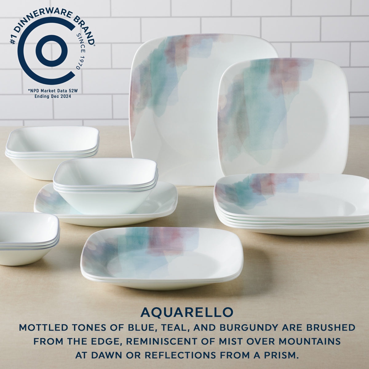 Corelle® Aquarello 16-piece Dinnerware Set, Service for 4 - Image 3