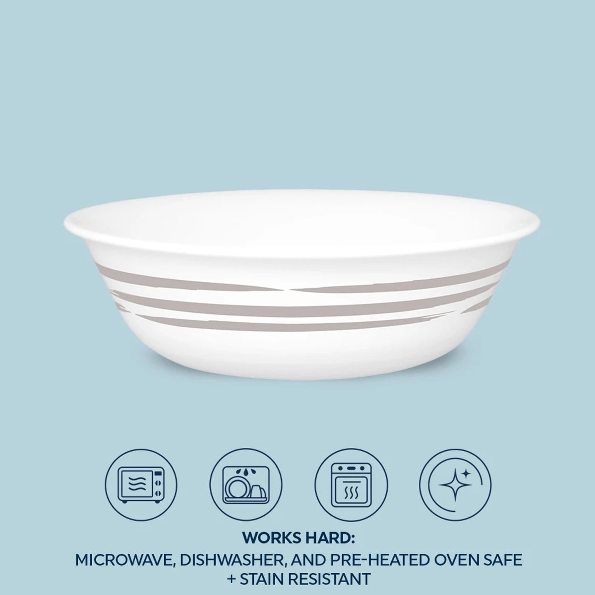 Corelle® Brushed Silver 18-ounce Cereal Bowl - Image 3