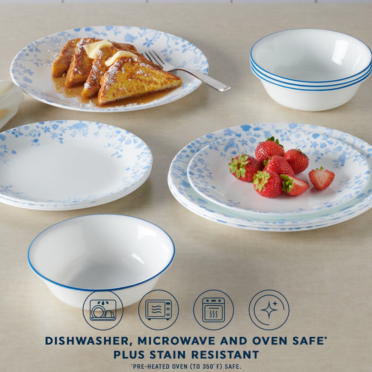 Corelle® Garden Song 12-piece Dinnerware Set, Service for 4 - Image 5
