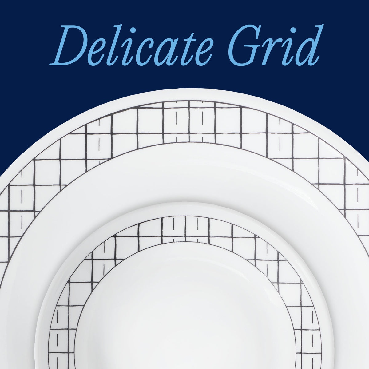 Corelle® Delicate Grid 12-piece Dinnerware Set, Service for 4 - Image 2