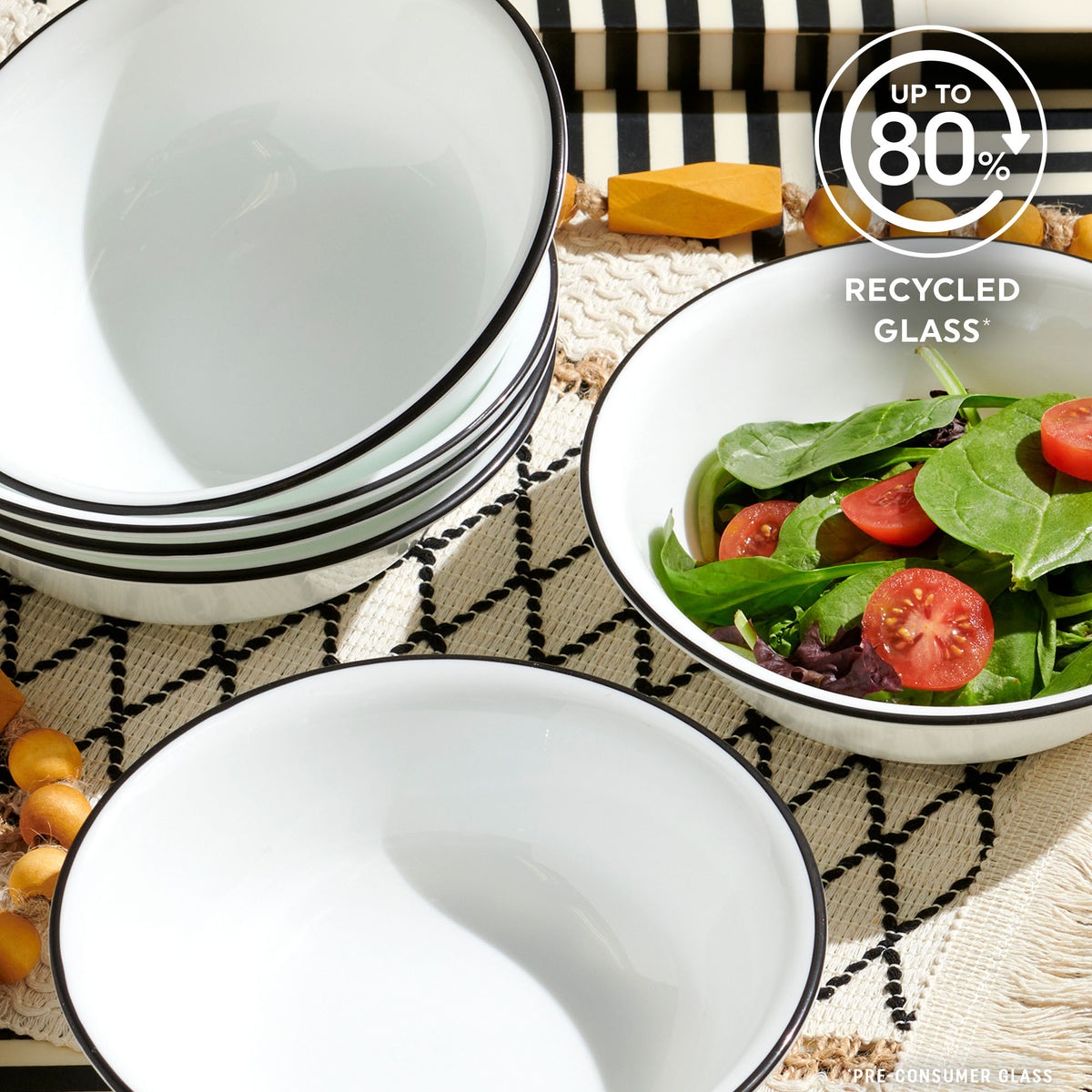 Corelle® Delicate Grid 18-piece Dinnerware Set, Service for 6 - Image 3
