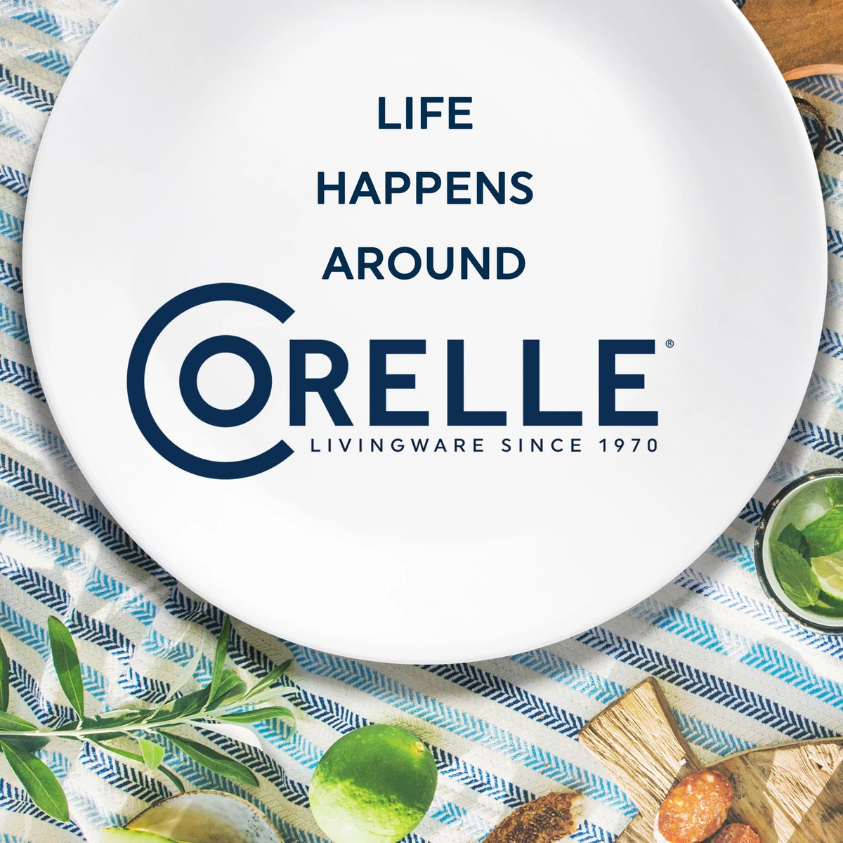 Corelle® White Lid for 1-quart Serving Bowl - Image 2
